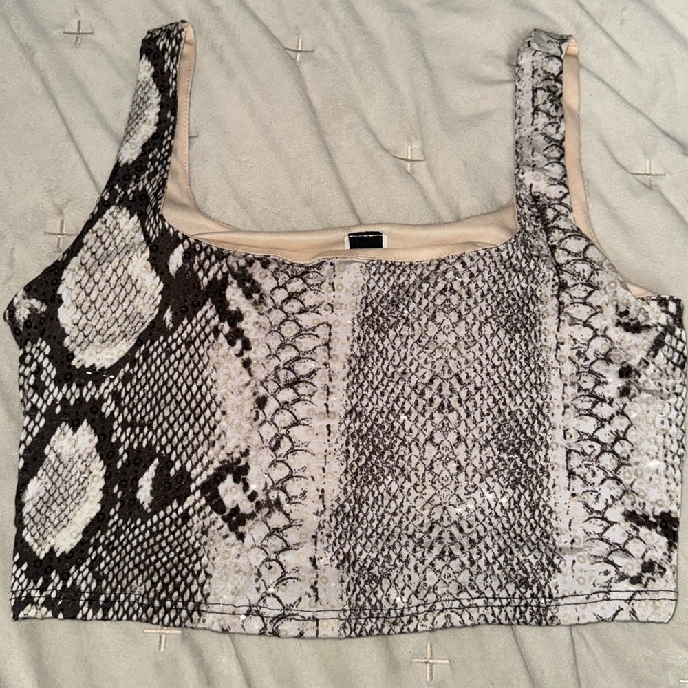 Snake print tank top